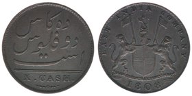 East India Company

X Cash 1808
Kupfer, 4.44 Gramm, vz