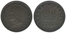 Italien Königreich 1805-1814 Napoleon
Soldo 1811 M (Mailand)
Kahnt/Schön 3, 10,54 Gramm, vz-