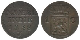 Niederländisch Indien
1 Cent 1838
Kahnt/Schön 21, 2,97 Gramm, ss/vz