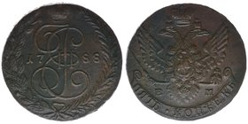 Rußland Katharina II.
5 Kopeken 1788 EM
Kupfer, 51.01 Gramm, -vz
