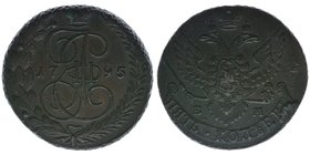 Rußland Katharina II.
5 Kopeken 1795 EM
Kupfer, 58.23 Gramm, -vz