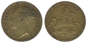 Großbritannien Queen Victoria und King Wilhelm IV.
Jeton 1830
Queen Victoria to Hannover 1830 Gaming Counter

Messing
3.73g
-ss