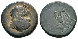 PONTOS. Amisos. Ae (Late 2nd/Early 1st centuries BC). Time of Mithradates VI Eupator. Obv: Laureate head of Zeus right. Rev: ΑΜΙΣΟΥ. Eagle standing le...