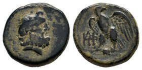 KINGS of GALATIA. Deiotaros. Circa 62-40 BC. Æ . Laureate head of Zeus right / Eagle standing left, head right, on thunderbolt; monogram to left. E.T....