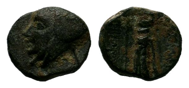 KINGS OF CAPPADOCIA. Ariarathes III (230-220 BC). Ae.Obv: Head of Ariarathes III...