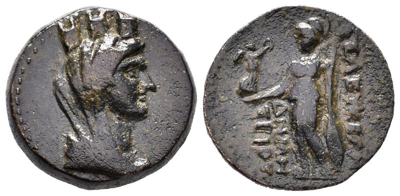 CILICIA. Seleukeia ad Kalykadnon. Ae (Circa 1st century BC). Obv: Turreted and d...