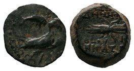 SELEUKID KINGS of SYRIA. Demetrios II Nikator. Second reign, 129-125 BC. Æ. Antioch on the Orontes mint. Struck circa 129-128 BC. Eagle with spread wi...