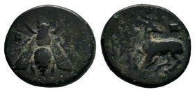 Ephesos, Ionia, ca. 387-280 BC.AE Bronze

Condition: Very Fine

Weight: 2.14gr
Diameter: 15.09mm

From a Private DUTCH Collection.