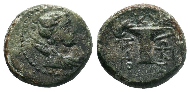 AEOLIS, Kyme. Circa 250-200 BC. Æ 

Condition: Very Fine

Weight: 4.39gr
Diamete...