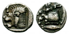 Mysia, Kyzikos AR Obol. c. 550-500.

Condition: Very Fine

Weight: 0.73gr
Diameter: 5.39mm

From a Private UK Collection.
