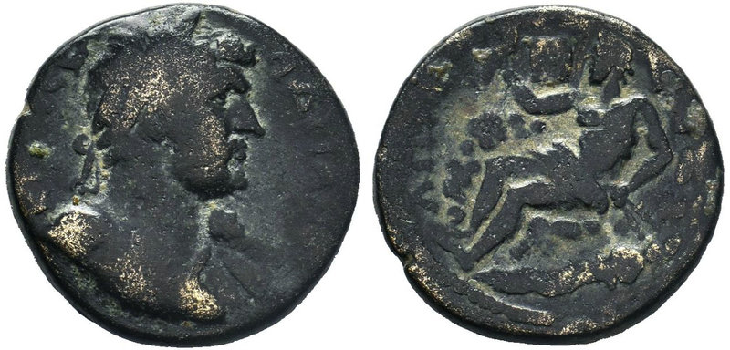 PHRYGIA, Apamea. Hadrian. 98-117 AD. Æ 20mm (5.44 gm). Laureate bust right, aegi...