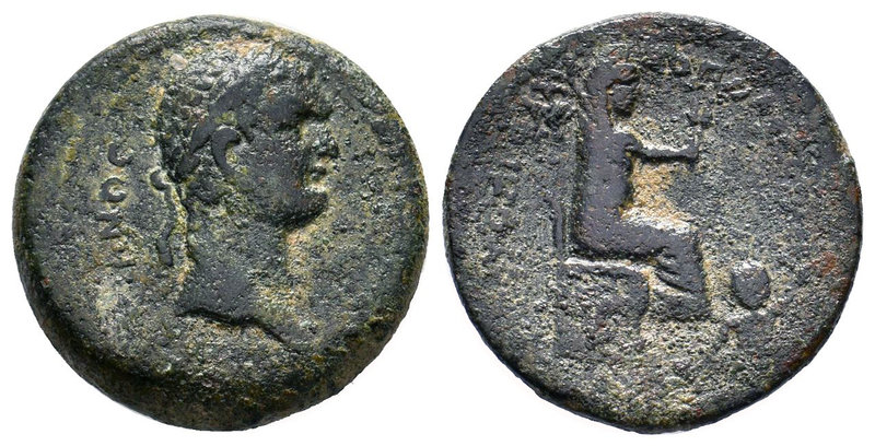 CILICIA, Flaviopolis. Domitian. 81-96 AD. Æ . Dated CY 17 (89/90 AD). Laureate h...