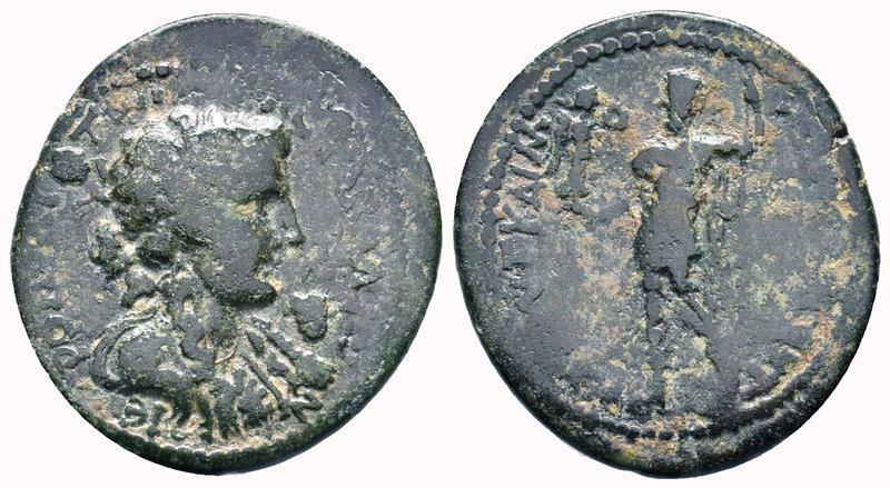 Cilicia. Hieropolis-Kastabala . Septimius Severus AD 193-211. Ae. Draped bust of...