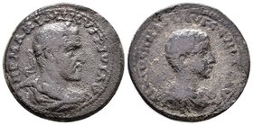 CILICIA. Ninica-Claudiopolis. Maximinus I, with Maximus Caesar, 235/6-238. Tetrassarion. IMP MAXIMINVS PIVS AVG Laureate, draped and cuirassed bust of...