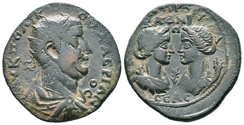 CILICIA, Seleucia ad Calycadnum. Valerian I. AD 253-260. Æ . Radiate, draped, an...