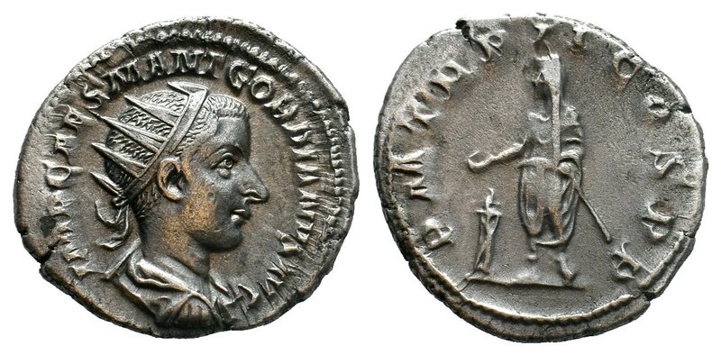 Gordian III AR Antoninianus. Rome, AD 238-244. IMP CAES GORDIANVS PIVS AVG, radi...