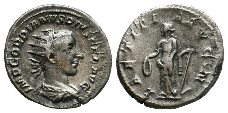 Gordian III AR Antoninianus. Rome, AD 241-243. IMP GORDIANVS PIVS FEL AVG, radia...