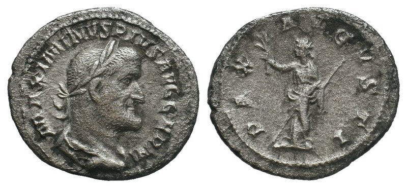 MAXIMINUS THRAX (235-238). Denarius. Rome. Obv: IMP MAXIMIANVS PIVS AVG. Laureat...