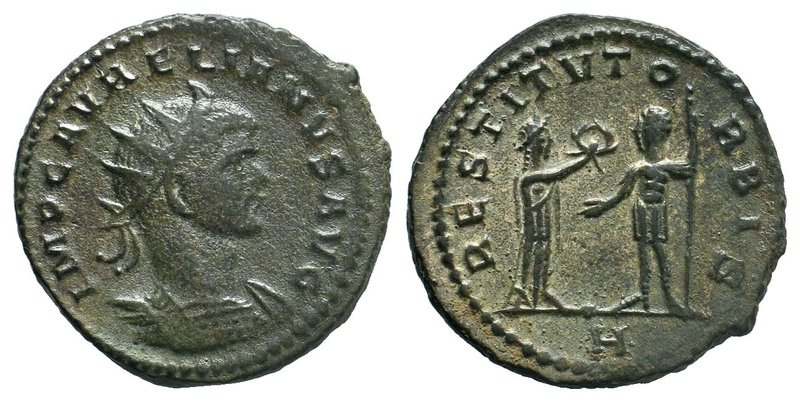 Aurelian Æ Antoninianus. Serdica, AD 274-275. IMP C AVRELIANVS AVG, radiate and ...