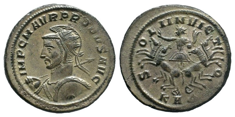PROBUS Serdica, 276-282 AD. Æ antoninianus. IMP C PROBVS P AVG radiate, helmeted...