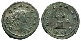 Divus Carus, died 283. Antoninianus. Antiochia. DIVO CARO AVG Radiate head of Divus Carus to right. Rev. CONSECRATIO / Δ / XXI Garlanded altar. Cohen ...
