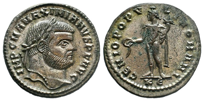 Maximinus II Daia Æ Nummus. Cyzicus, AD 306. GAL VAL MAXIMIANVS NOB CAES, laurea...