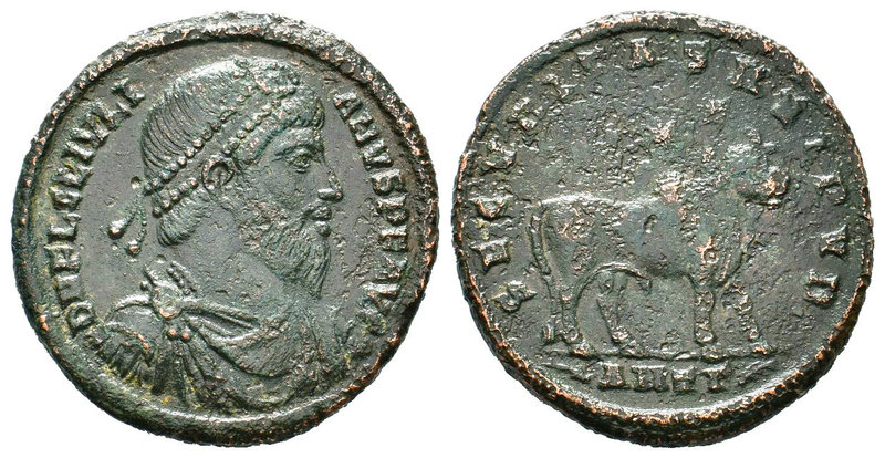 Julian II Æ Double Maiorina. Antioch, AD 361-36. D N FL CL IVLIANVS P F AVG, pea...