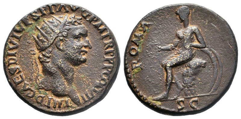 DOMITIANUS, 81-96, Dupondius, Eastern mint (Thrace?), 82. AE 12.65g. IMP D CAES ...