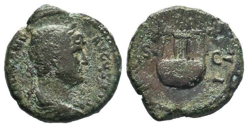 Hadrian. AD 117-138. Æ Semis / Lyre. RIC II 688.

Condition: Very Fine

Weight: ...