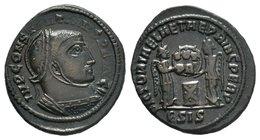 Constantine I. A.D. 307/10-337. AE , VICTORIAE LAETAE PRINC PERP / SIS.

Condition: Very Fine

Weight: 3.05gr
Diameter: 18.03mm

From a Private Dutch ...