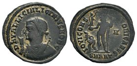 Licinius II. Caesar, A.D. 317-324. AE follis

Condition: Very Fine

Weight: 1.90gr
Diameter: 20.64mm

From a Private Dutch Collection.
