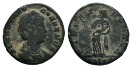 Theodora, posthumous issue by Constantine II, Constantius II and Constans. Died before A.D. 337. AE

Condition: Very Fine

Weight: 2.04gr
Diameter: 15...