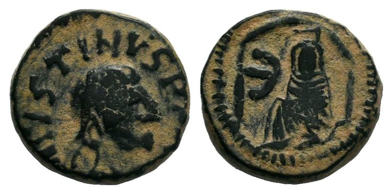 Justinian I, AE Pentanummium, 527-565, Antioch. DN IVSTINIANVS PP AVG, pearl dia...