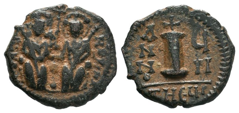 Justin II and Sophia, AE Half-Follis. ANTIOCH

Condition: Very Fine

Weight: 3.3...