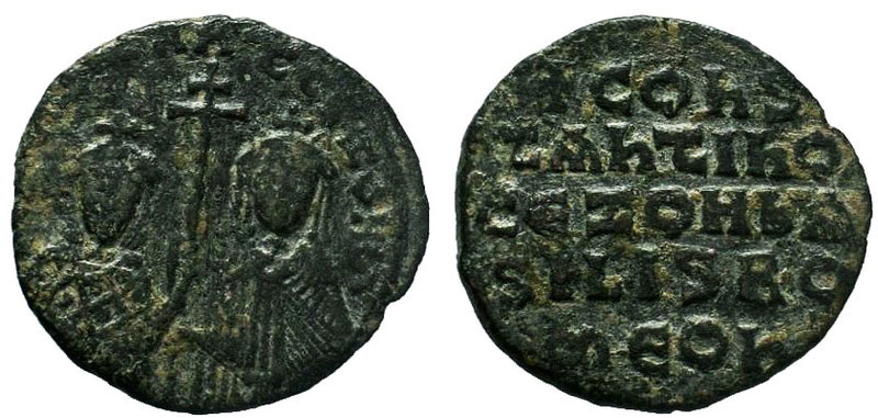 Constantine VII and Leo, AE Follis. Constantinople, 913-959 AD. 

Condition: Ver...