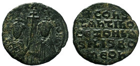 Constantine VII and Leo, AE Follis. Constantinople, 913-959 AD. 

Condition: Very Fine

Weight: 4.24gr
Diameter: 23.94mm

From a Private Dutch, Collec...