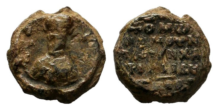 BYZANTINE LEAD SEALS. Uncertain (Circa 9th -13th century). 
Obv: Nimbate bust of...