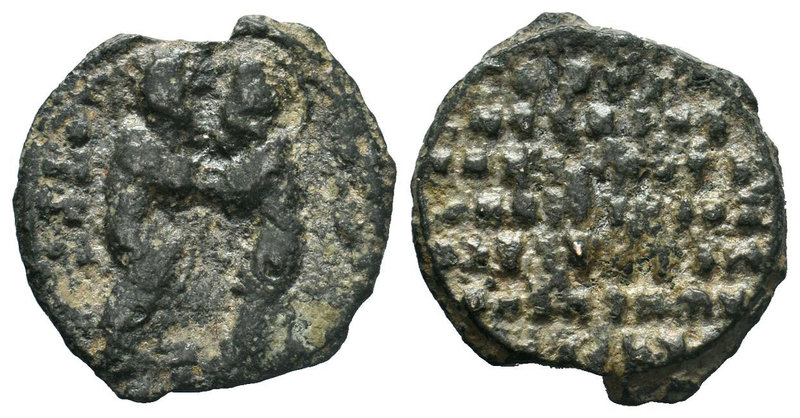 Tornikios, proedros. Byzantine AE Tessera (22mm, 5.28g) circa AD 1170-1200
Saint...