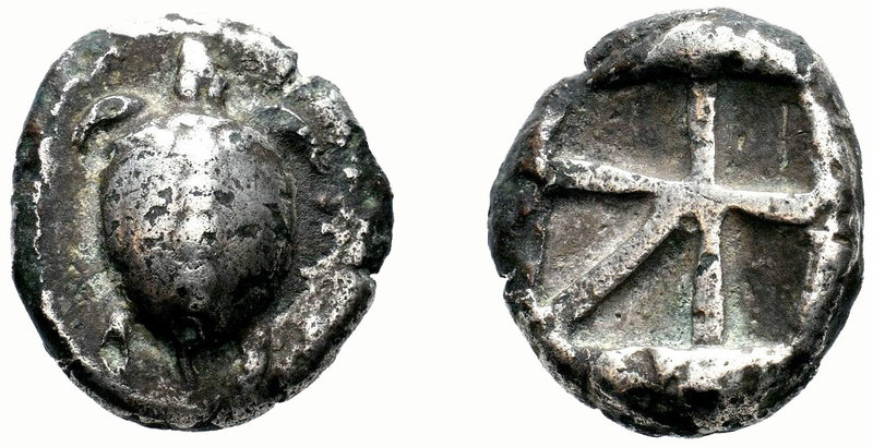 Islands off Attica. Aegina. Circa 480-457 BC. Stater (Silver, 23.30 mm, 12.00 g)...