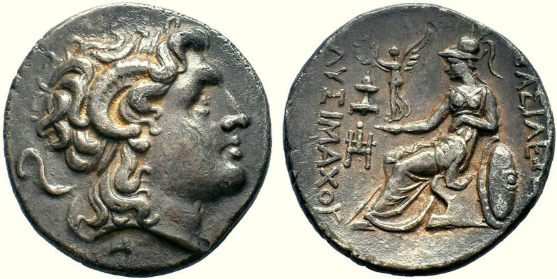 Kings of Thrace. Lysimachos.305-281 BC. AR Tetradrachm, Lampsakos mint.

Conditi...
