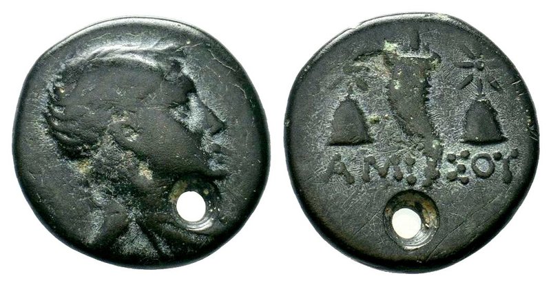 Pontos. Amisos. Time of Mithradates VI Eupator circa 120-100 BC.AE Bronze 

Cond...