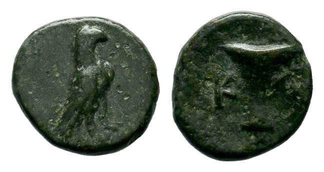 Aeolis. Kyme. 320-250 BC.AE bronze

Condition: Very Fine

Weight: 0.81 gr
Diamet...