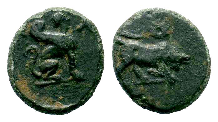 Caria. Kaunos circa 350-300 BC.AE Bronze 

Condition: Very Fine

Weight: 0.84 gr...
