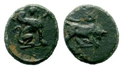 Caria. Kaunos circa 350-300 BC.AE Bronze 

Condition: Very Fine

Weight: 0.84 gr
Diameter: 12.04 mm
