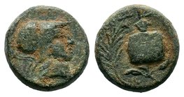 Pamphylia, Side, 1st century BC.AE bronze

Condition: Very Fine

Weight: 3.79 gr
Diameter: 15 mm