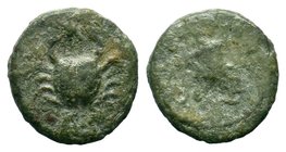 GREEK. Uncertain. 2nd-1st centuries BC.AE bronze

Condition: Very Fine

Weight: 2.04 gr
Diameter: 14.63 mm