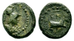 CILICIA, Aigeai. Circa 47-27 BC.AE bronze

Condition: Very Fine

Weight: 2.92 gr
Diameter: 14.26 mm