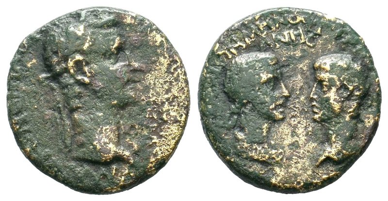 IONIA. Smyrna. Gaius (Caligula), with Germanicus and Agrippina Senior, 37-41.Mar...