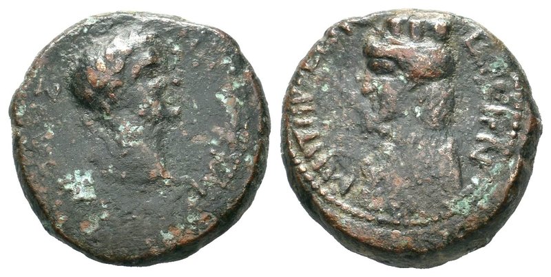 GALATIA. Koinon of Galatia. Tiberius, 14-37. Hemiassarion. CY 50 = 25 or 28-30 A...