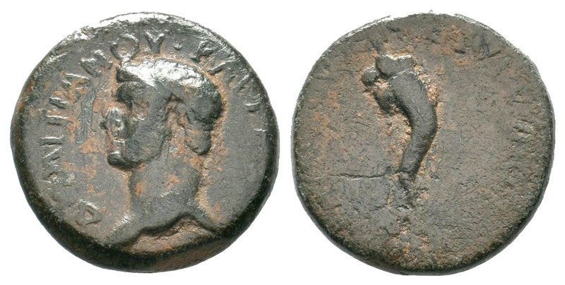 CILICIA, Olba. Domitian. As Caesar, AD 69-81. Æ Bare head left / Cornucopia. RPC...
